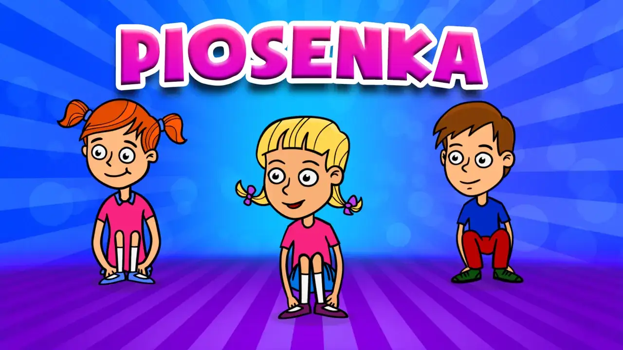 Dzieci śpiewają piosenkę: głowa, ramiona, kolana, pięty.