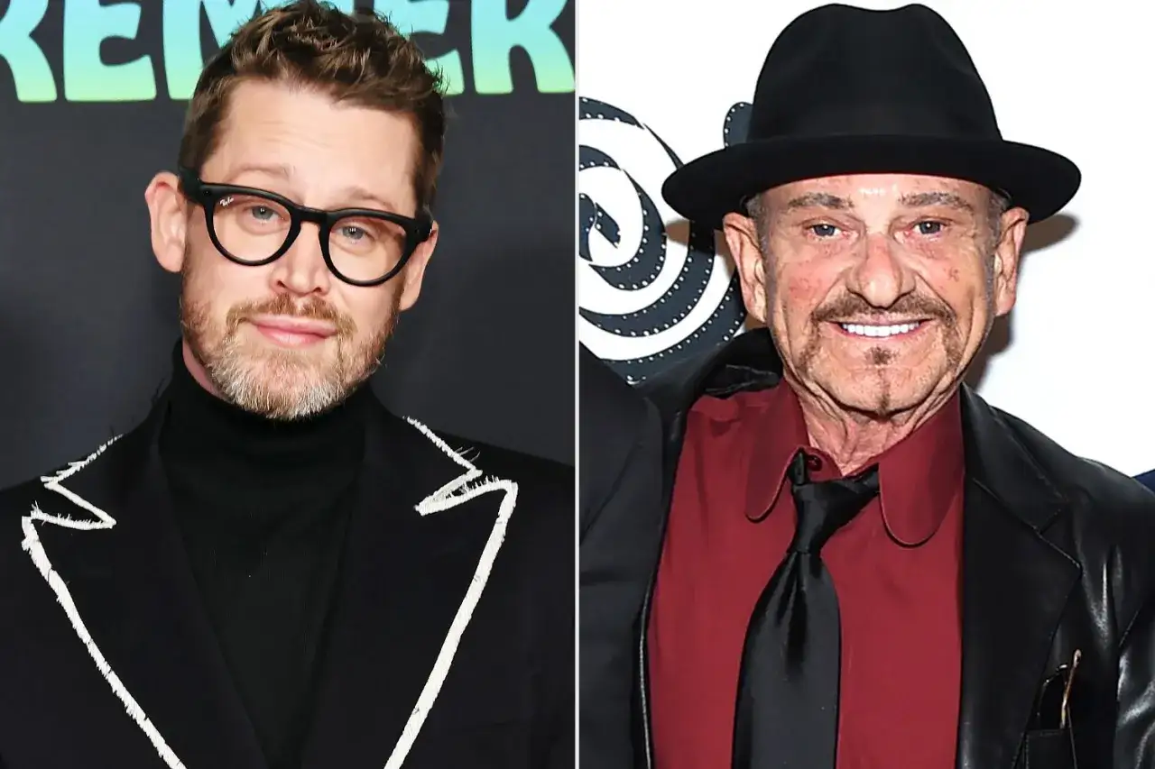 Macaulay Culkin und Joe Pesci, Stars der Besetzung von Kevin &ndash; Allein zu Haus, l&auml;cheln in die Kamera.