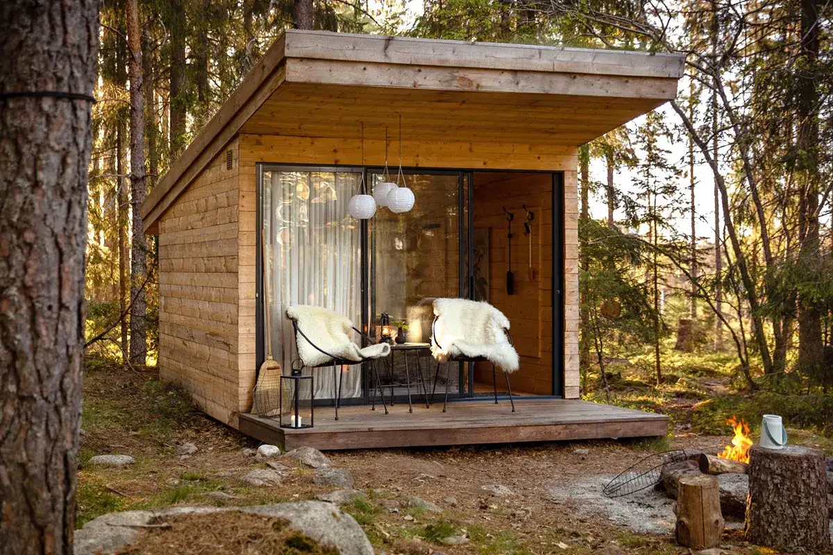 Mysig koja i skogen, perfekt f&ouml;r dig som vill bo i en unik skogsmilj&ouml;. Ett hotell f&ouml;r natur&auml;lskare.