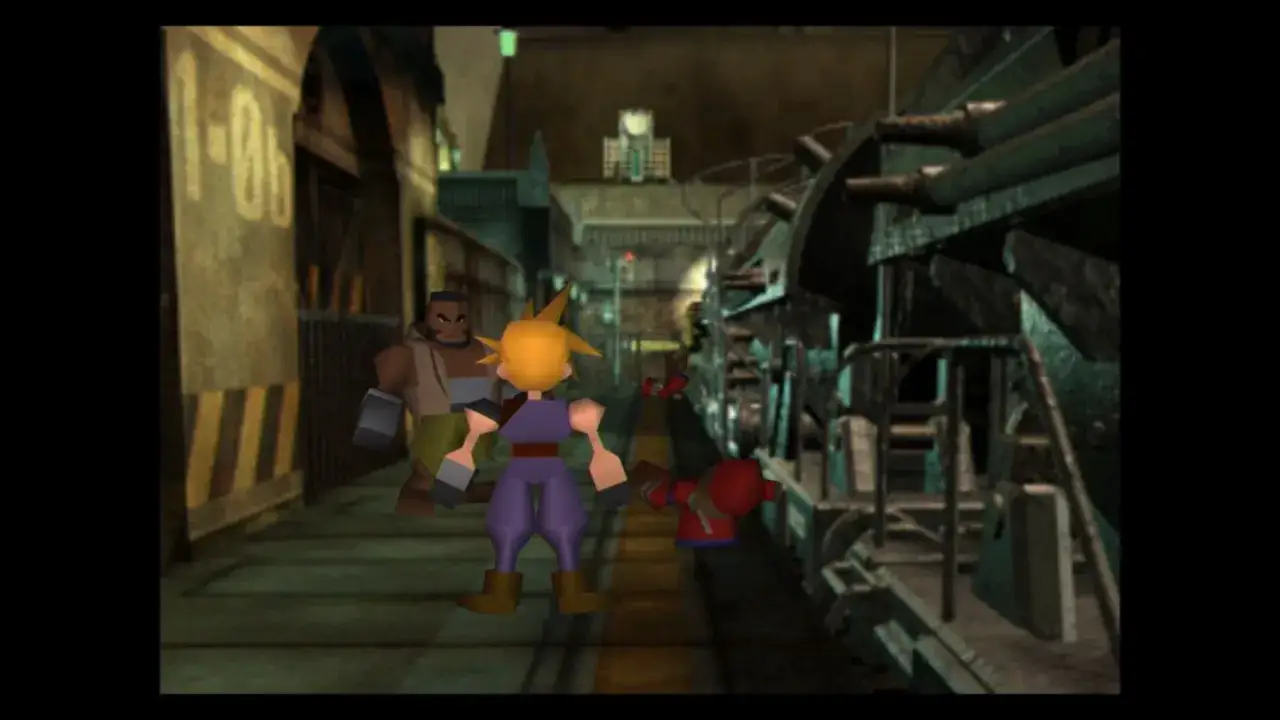 Cloud y Barret en Final Fantasy 7 para Xbox, listos para la acci&oacute;n en Midgar.