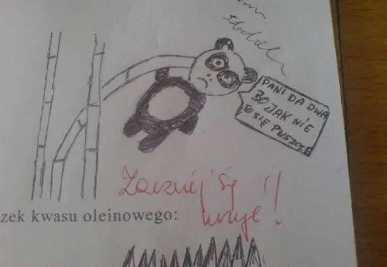 Przykłady podpisanych zeszytów szkolnych