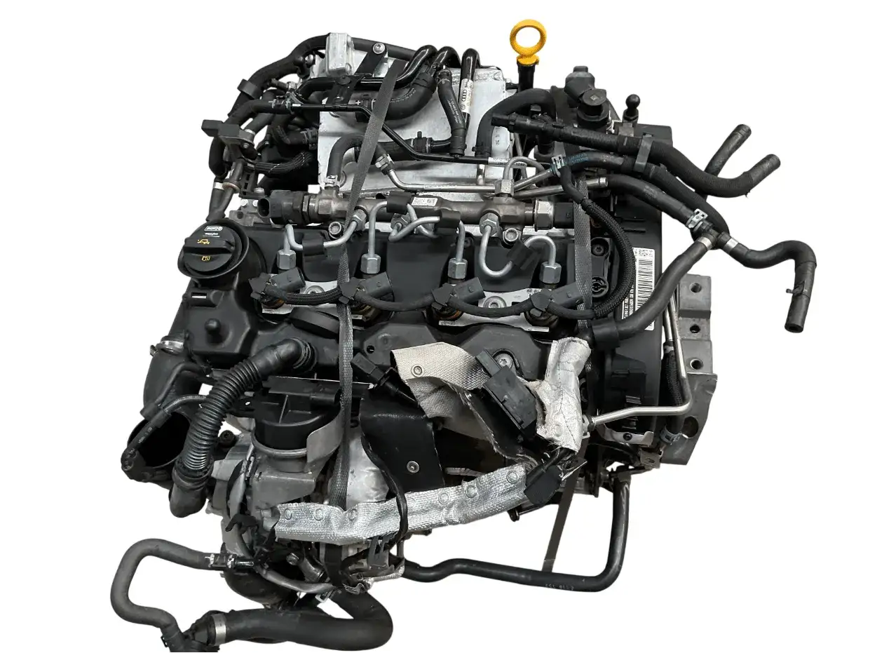 Motor 2.0 TDI 190 CV, ejemplo de fiabilidad y potencia. Componentes visibles, mangueras y cableado.