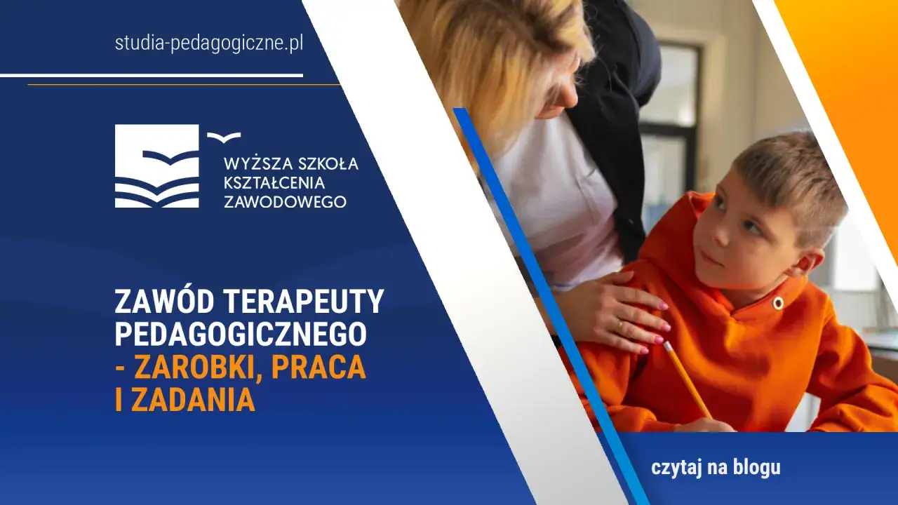 Chłopiec z ołówkiem w ręku, wspierany przez kobietę. Dowiedz się o terapeuta pedagogiczny kwalifikacje, zarobkach i zadaniach.