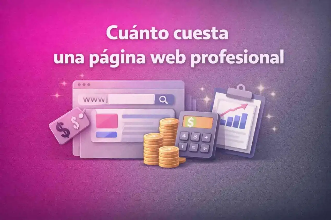Calculadora, monedas y gr&aacute;fico de barras para saber cu&aacute;nto cuesta hacer una p&aacute;gina web profesional.