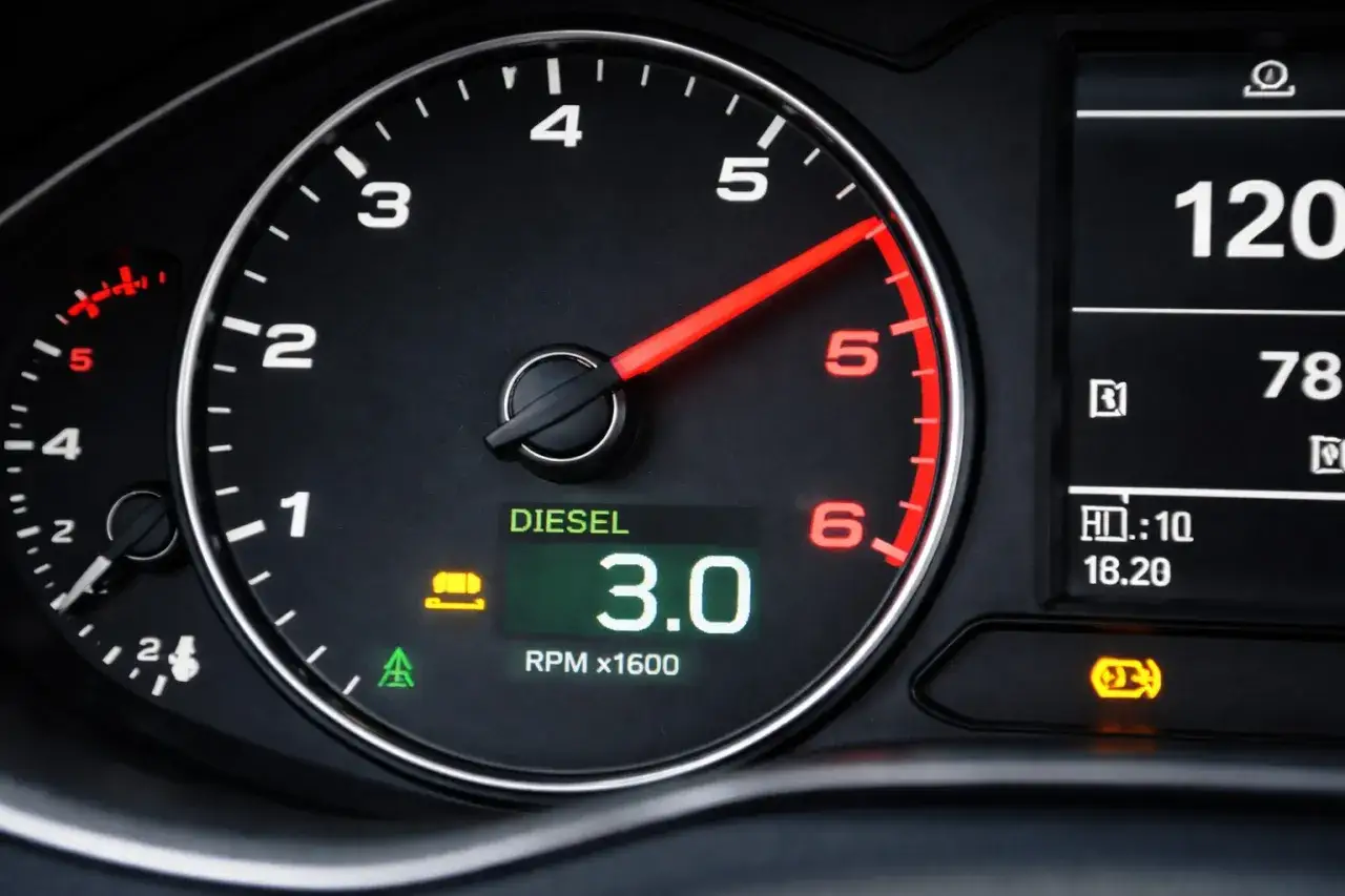 Kontrolka DPF świeci się, a obrotomierz pokazuje 3.0 RPM x1600. Zastanawiasz się, ile trwa wypalanie dpf na postoju?