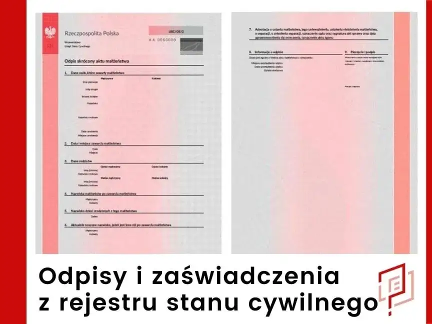 dokumenty do ślubu cywilnego, lista dokumentów USC