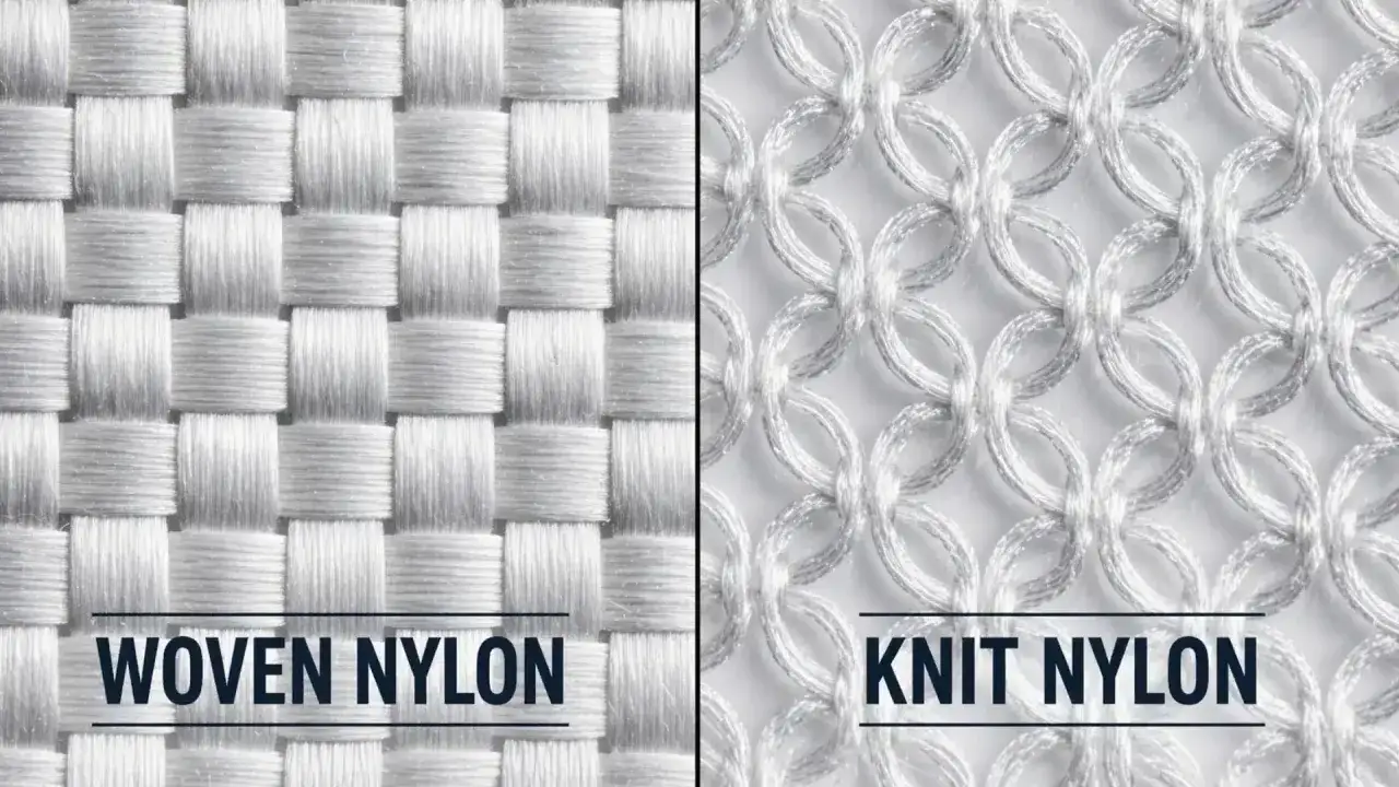 Dwa rodzaje nylonu: tkany i dziany. Czy nylon oddycha? Zobacz różnice w strukturze materiałów.