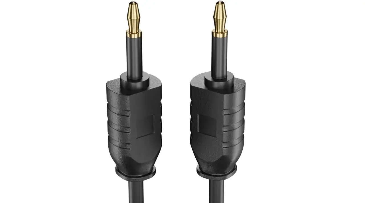 Dwa kable optyczne z wtykami TOSLINK. Zastanawiasz się spdif co to? To cyfrowy interfejs audio.