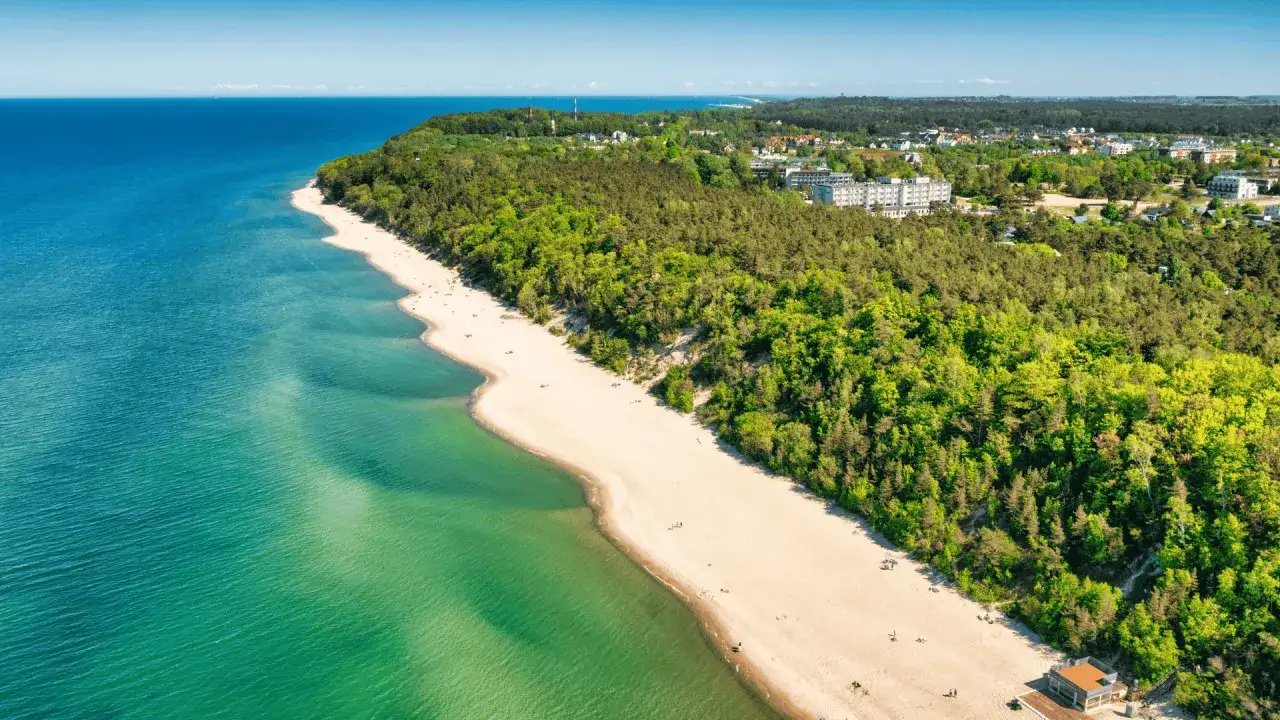 Malownicze apartamenty Jastrzębia Góra nad Bałtykiem. Piękna plaża, turkusowe morze i zielony las.