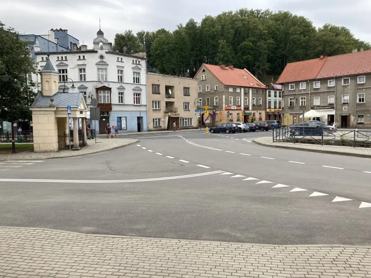 Rynek w Krynicy-Zdroju, gdzie kręcono