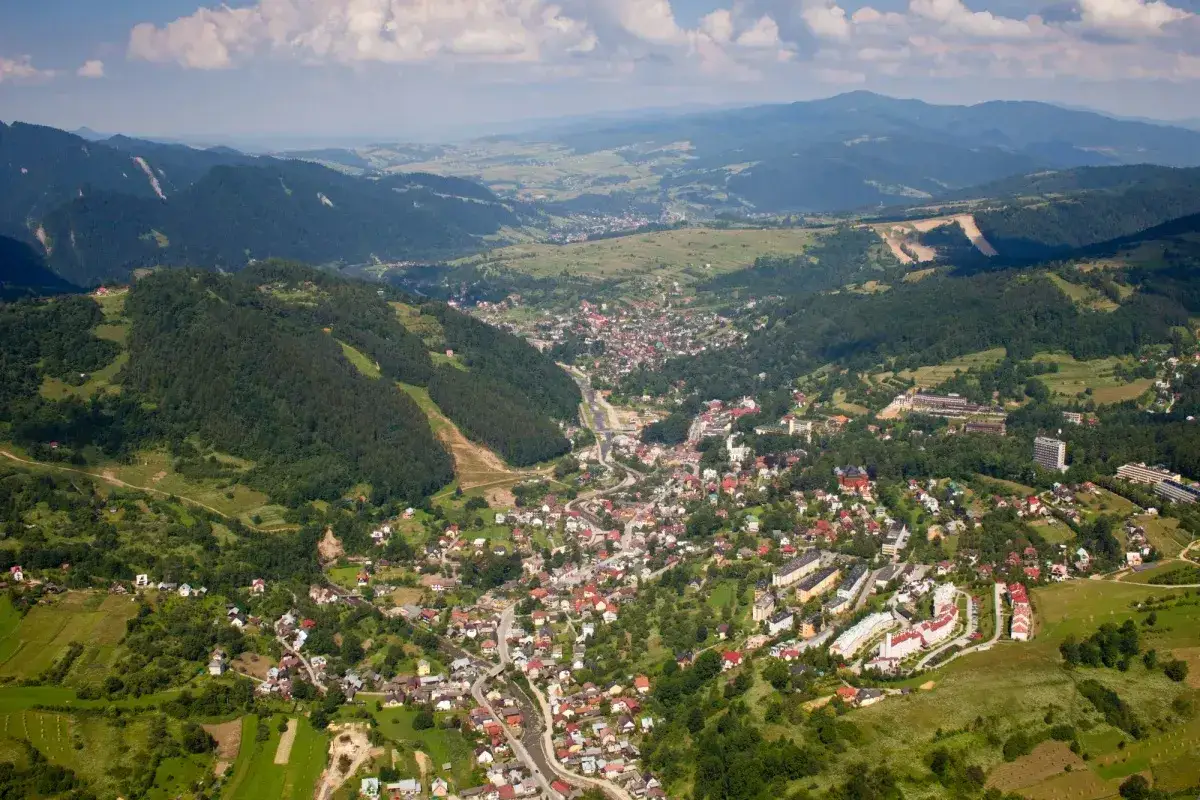 Szczawnica Krościenko widok na góry