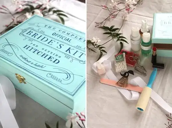 pudełko ratunkowe panny młodej wedding emergency kit
