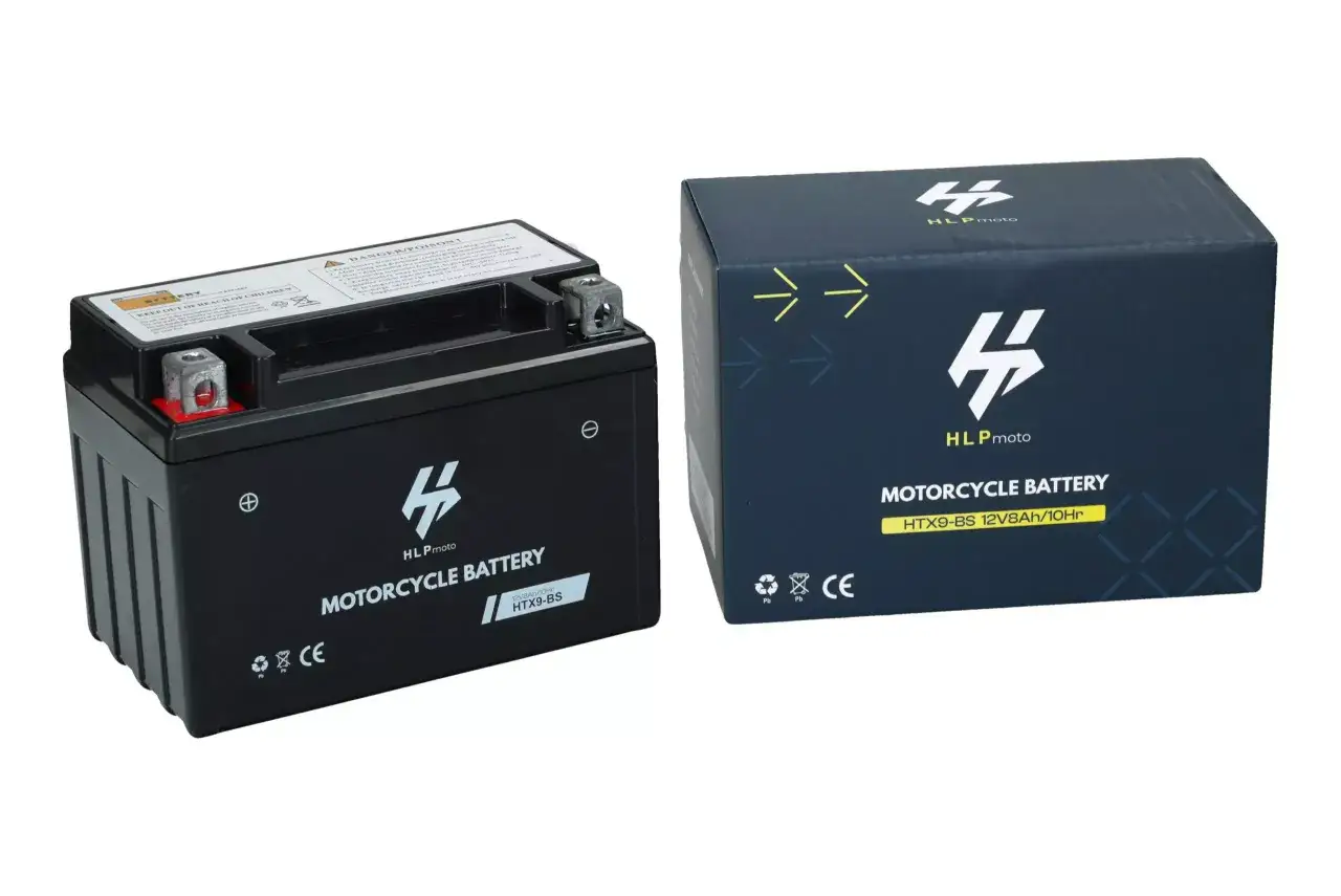 Akumulator motocyklowy HLPmoto HTX9-BS 12V 8Ah, idealny do Suzuki Bandit 600. Gotowy do montażu.