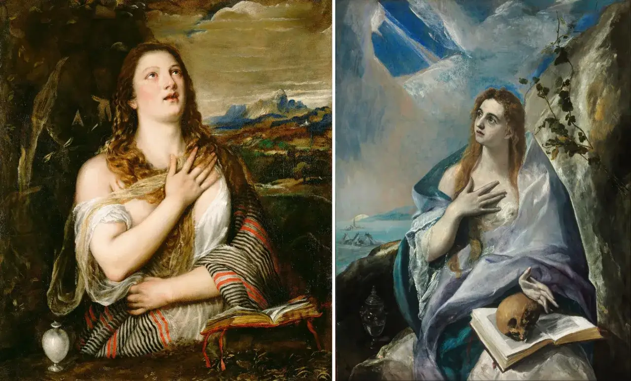 Dwie wersje Marii Magdaleny, symbolizujące jej pokutę i nawr&oacute;cenie. Kim była Maria Magdalena? Uczennica Jezusa, świadkini zmartwychwstania.