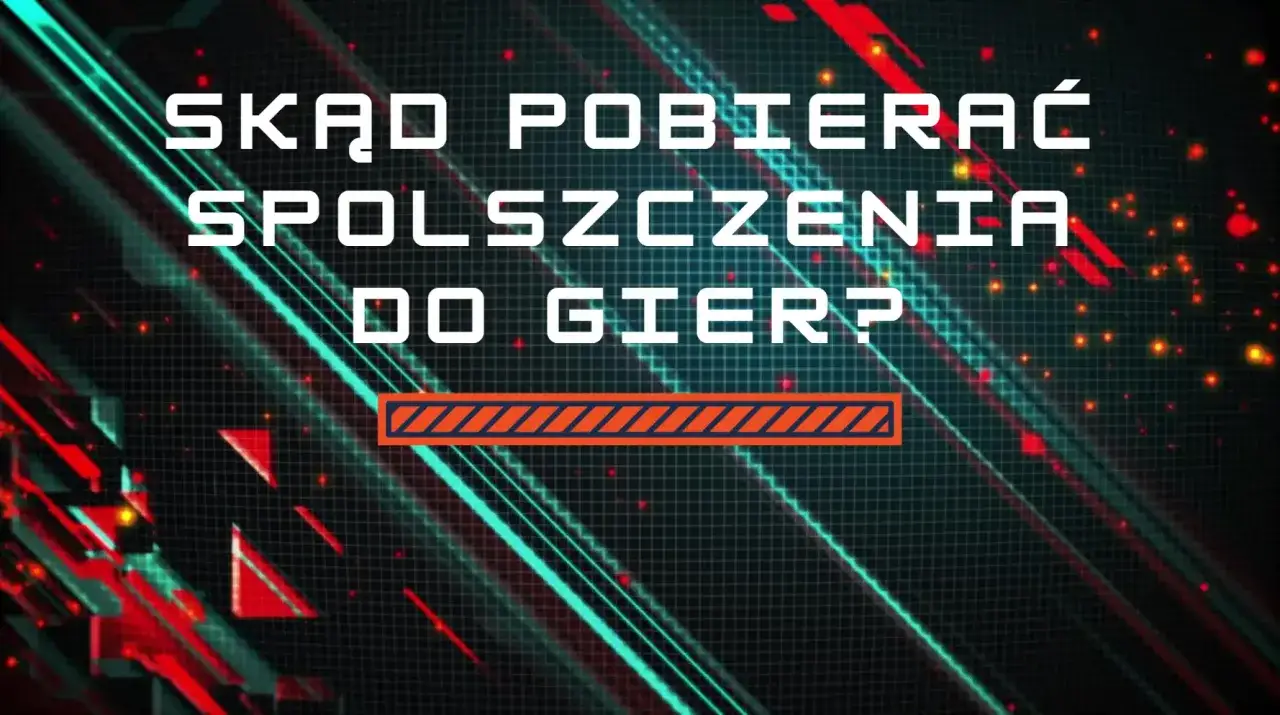 Gdzie znaleźć spolszczenia gier? Pytanie, które zadaje sobie wielu graczy. Obrazek z neonowym motywem graficznym.