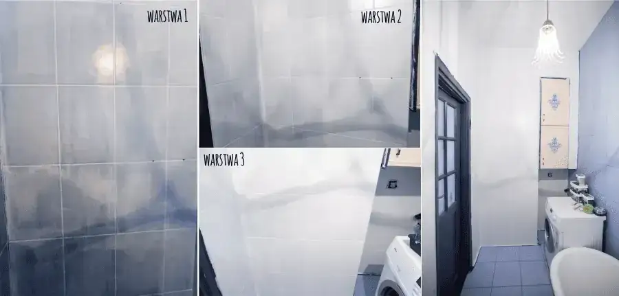 Metamorfoza łazienki bez kucia płytek przed po