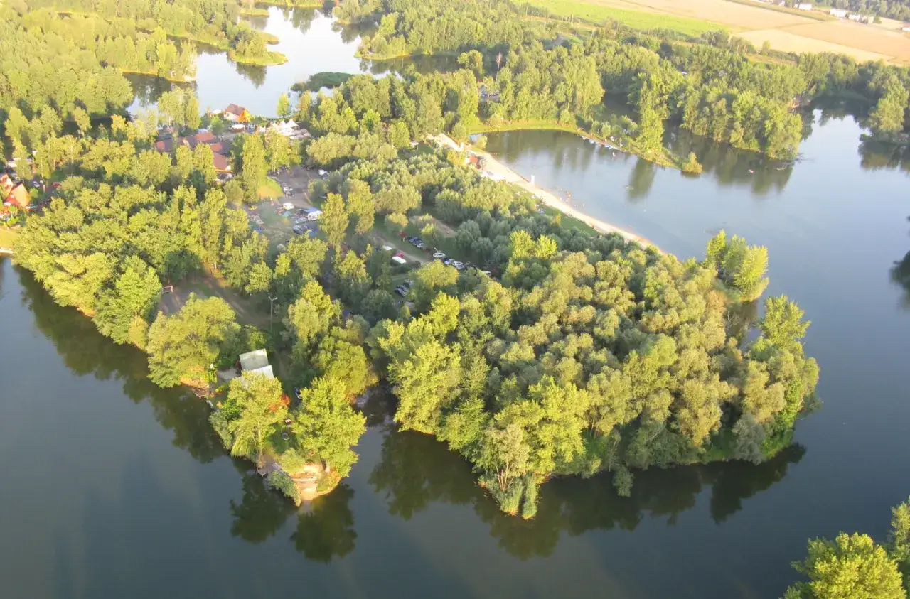 Ośrodek Wypoczynkowy Olza widok z lotu ptaka