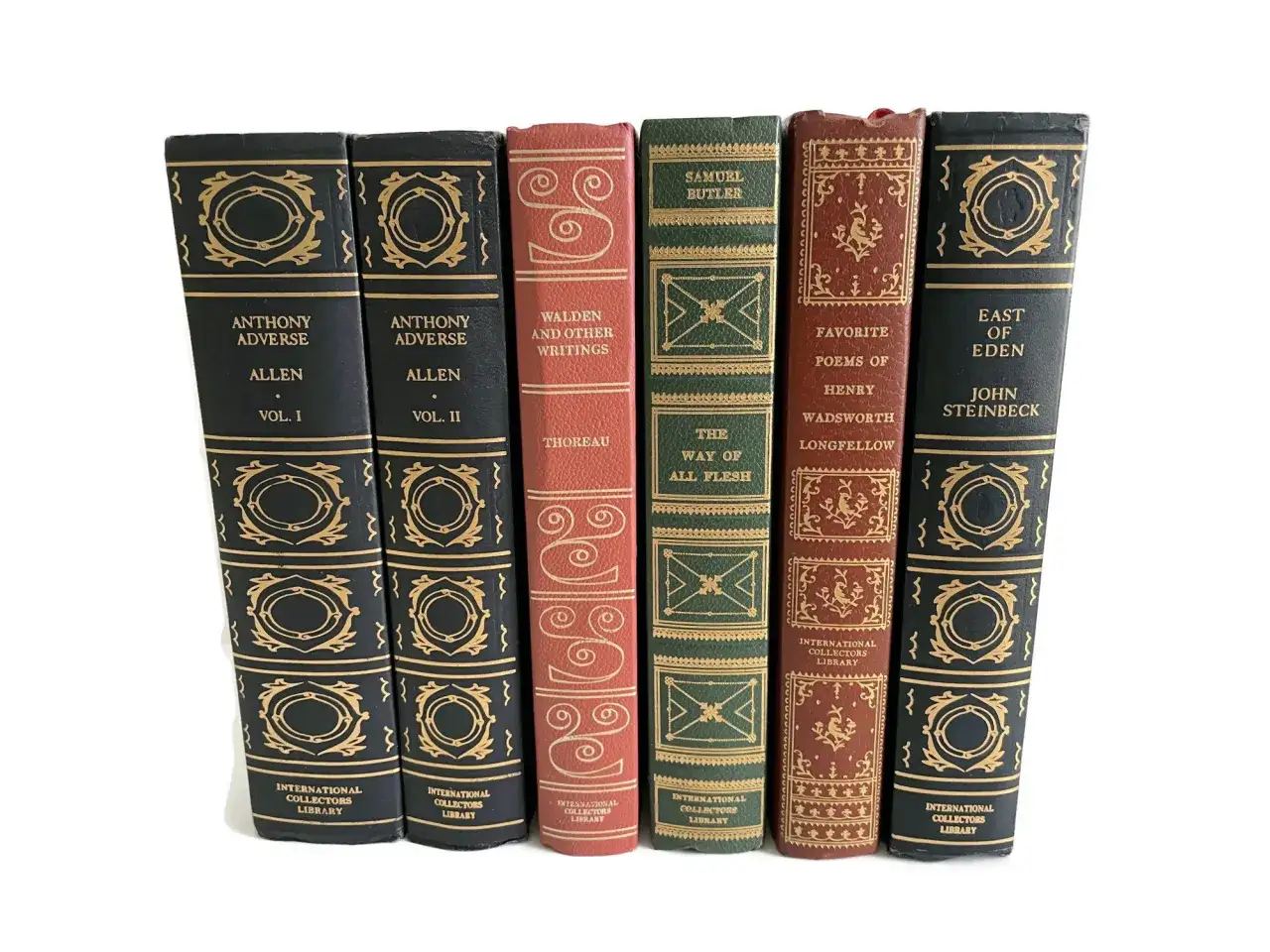 Six livres reliés, dont des classiques de la littérature mondiale comme