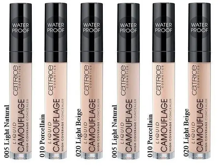 Catrice Liquid Camouflage 005 010 swatche na skórze
