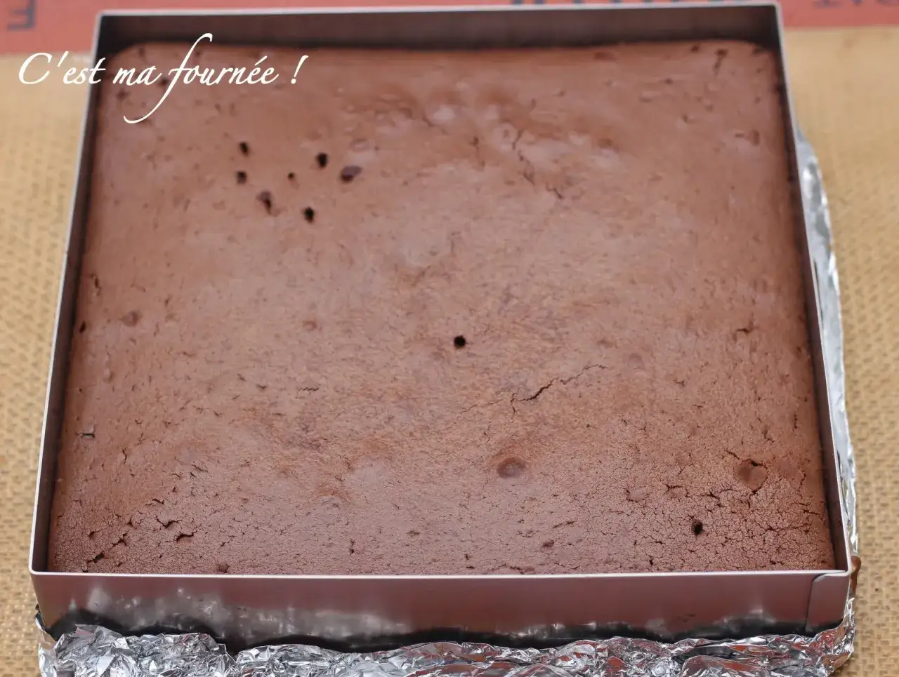 Un d&eacute;licieux cake au chocolat tout juste sorti du four, pr&ecirc;t &agrave; &ecirc;tre d&eacute;gust&eacute;.