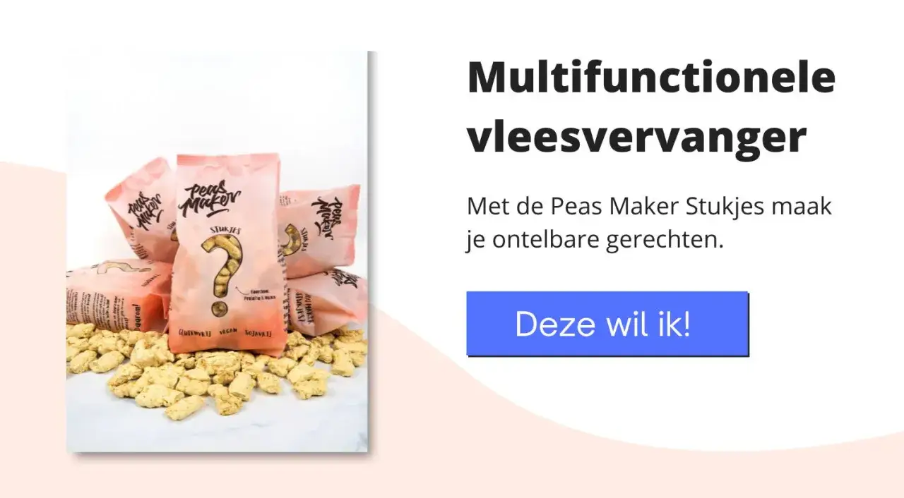 Peas Maker Stukjes: een veelzijdige vleesvervanger zonder soja, ideaal voor al je creatieve gerechten.