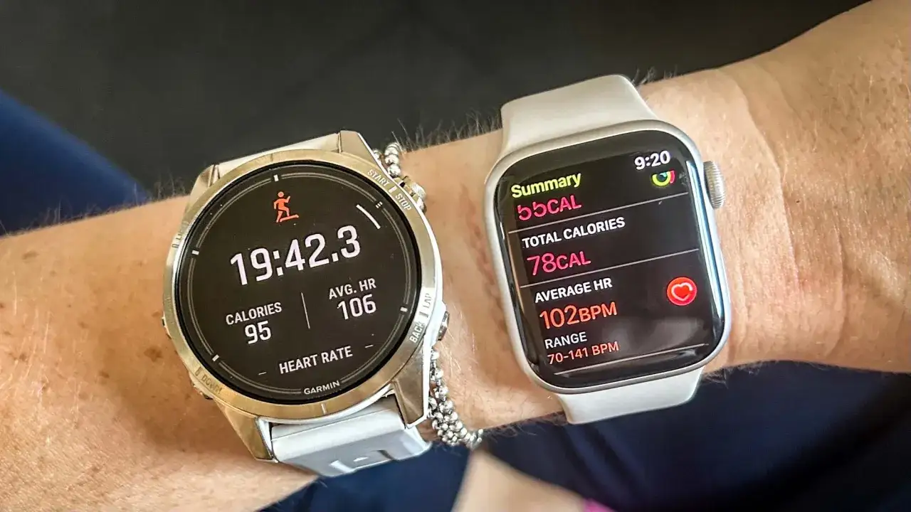 Por&oacute;wnanie dw&oacute;ch zegark&oacute;w sportowych: Garmin pokazuje 95 kcal, Apple Watch 78 kcal. Czy Garmin dobrze liczy kalorie?
