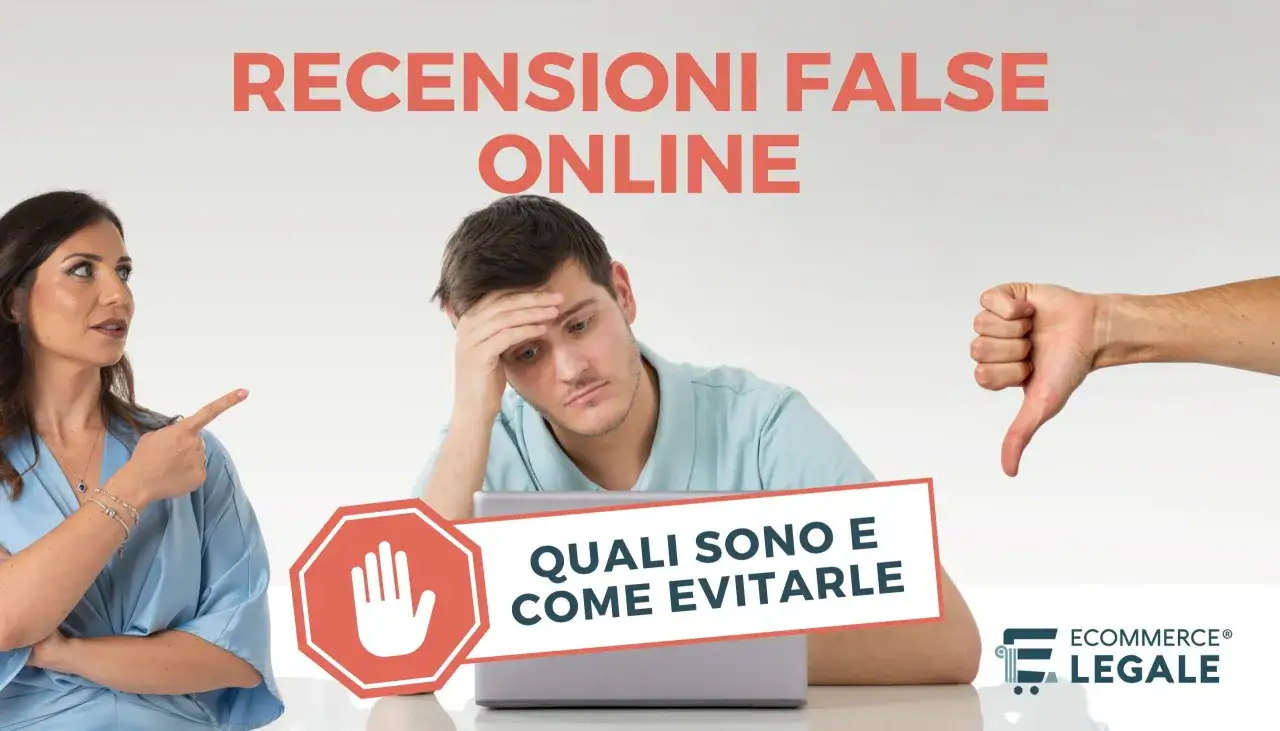 Donna indica un uomo stressato davanti al PC, con pollice verso e stop. Titolo: 