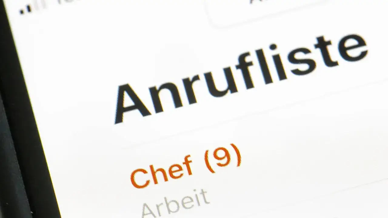 Anrufliste zeigt 