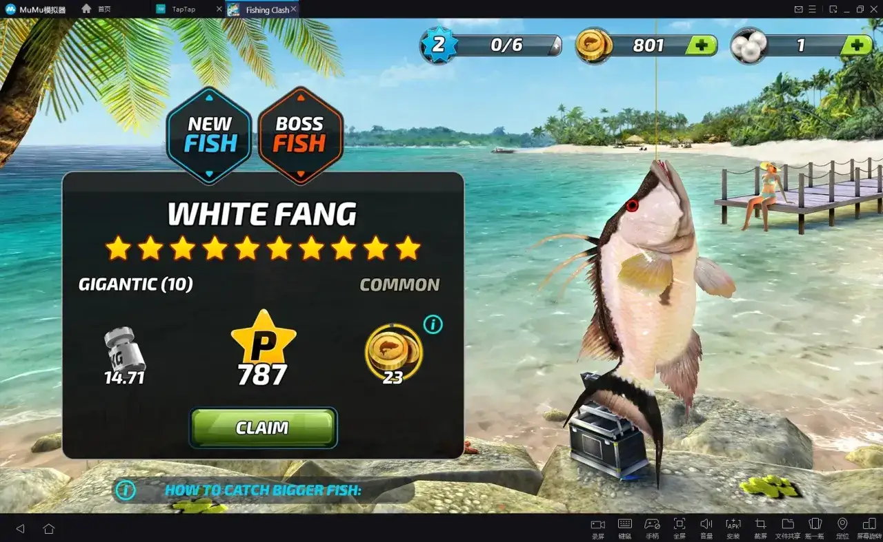 W grze Fishing Clash złowiono gigantycznego białego rekina. Zdobądź nagrody i kontynuuj łowienie!
