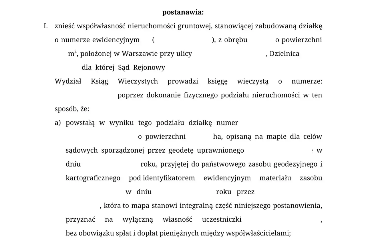 różne sposoby zniesienia współwłasności nieruchomości