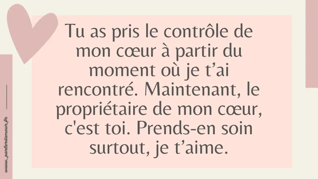 Une phrase pour dire je t'aime indirectement :