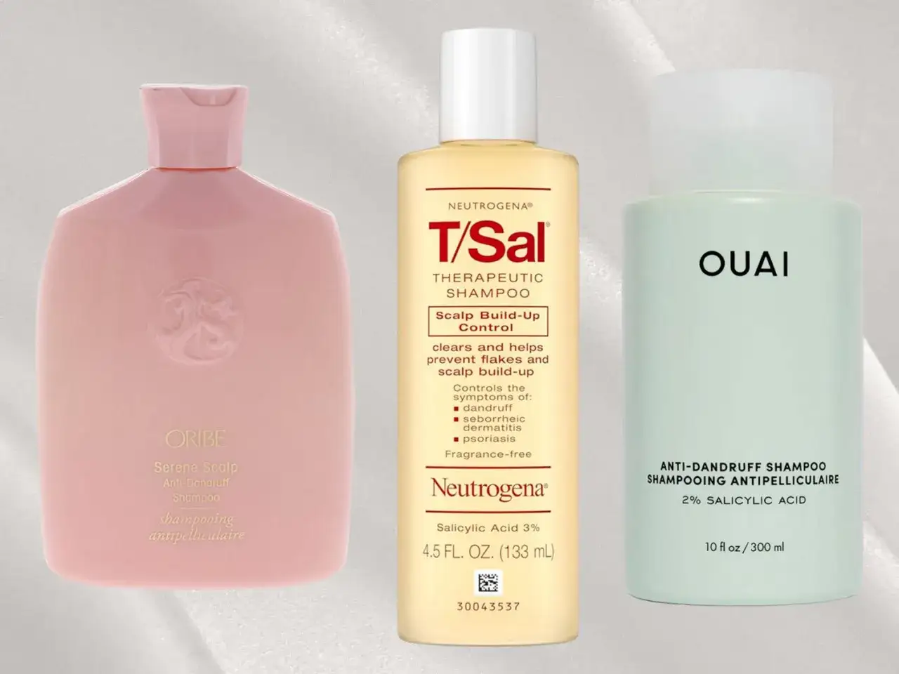 Szampony z kwasem salicylowym na skórę głowy: Oribe, Neutrogena T/Sal i Ouai. Pomagają zwalczać łupież i przetłuszczanie.
