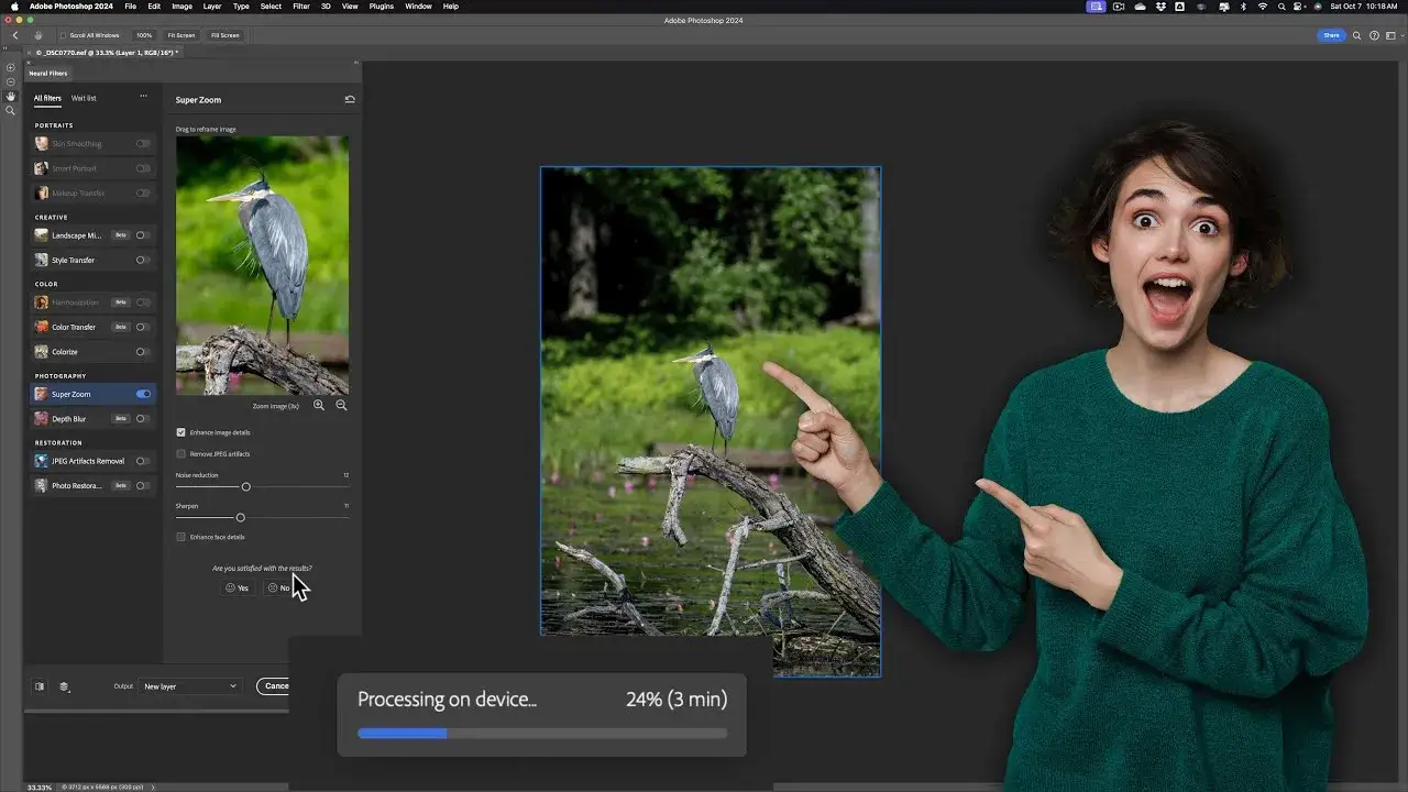 Adobe Photoshop Neural Filters Super Zoom
