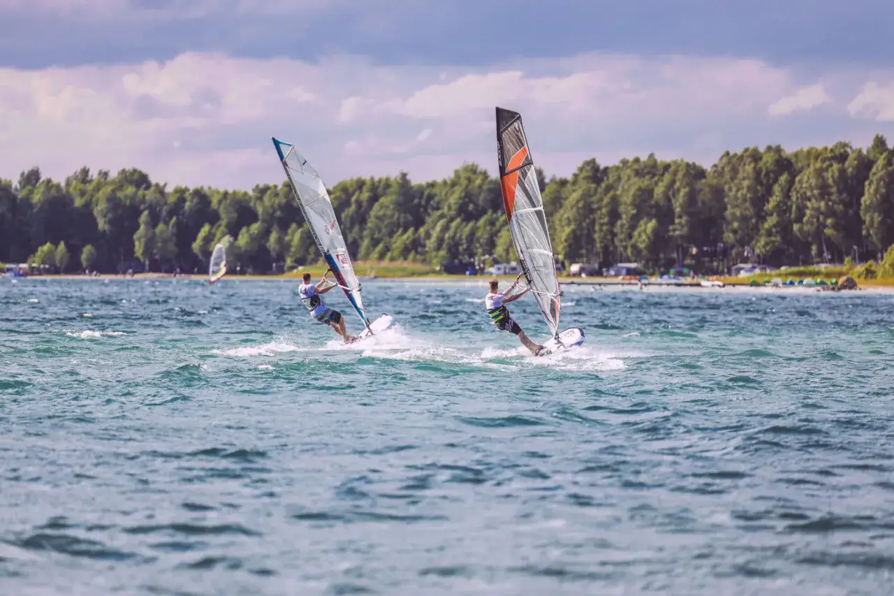 Mapa Mazur jeziora windsurfing
