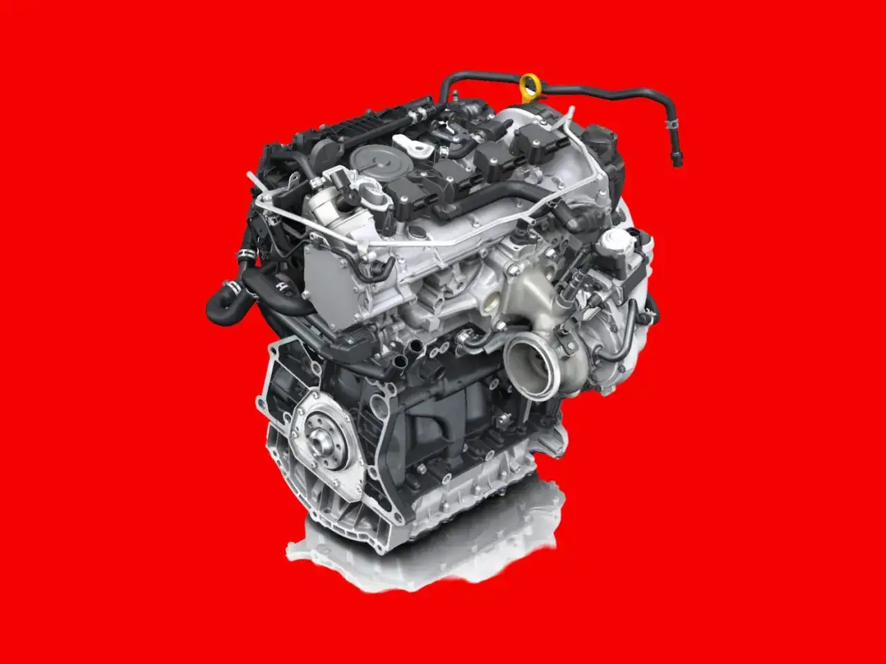 Motor de coche moderno, compacto y potente. Su diseño optimizado busca reducir el peso del motor del coche para mejorar la eficiencia.