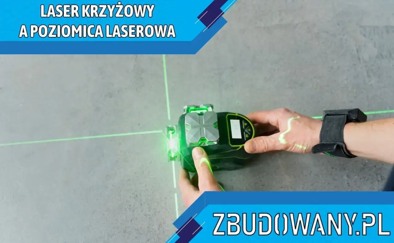 Laser krzyżowy z zieloną wiązką, idealny do prac budowlanych. Dowiedz się, jaka poziomica laserowa najlepsza dla Ciebie.