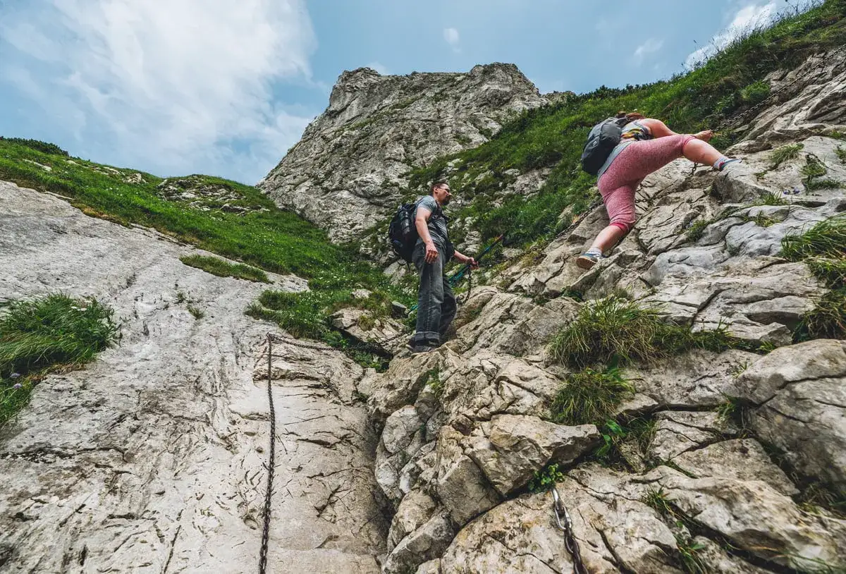 Kobylarzowy Żleb łańcuchy Tatry