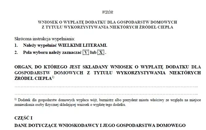 błędy we wniosku dopłaty do prądu checklist