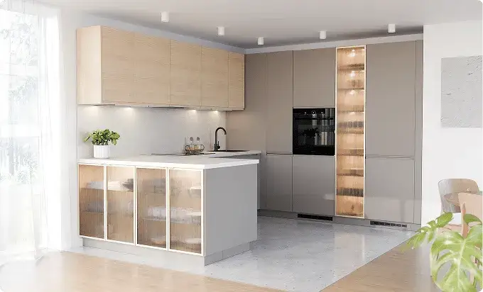 Rodzaje front&oacute;w kuchennych Agata Meble laminat MDF drewno