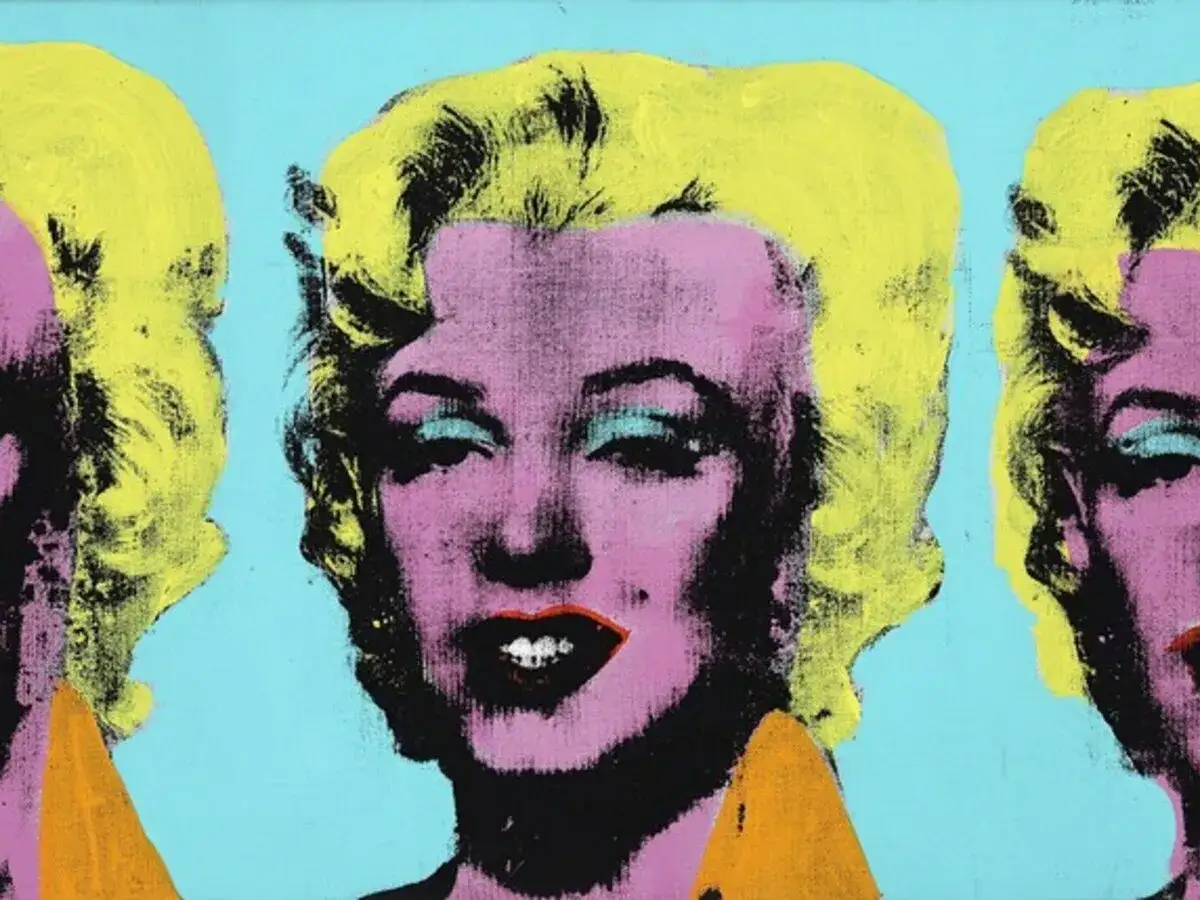 Pop art icon Marilyn Monroe in vibrant colors, a signature style of 1960s artists painters.