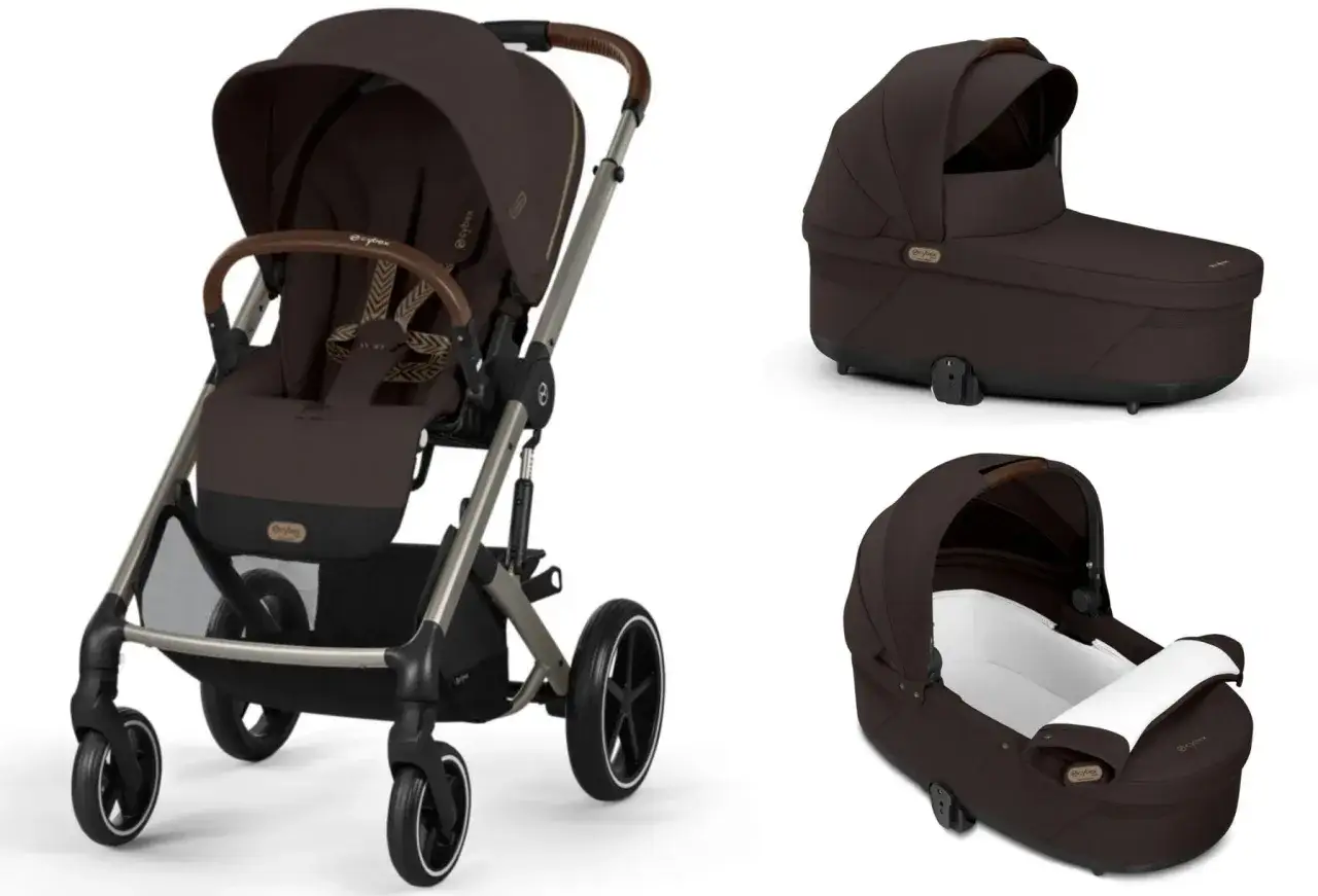 Cybex Balios S waga: lekki w&oacute;zek spacerowy i gondola w kolorze brązowym. Idealny na spacery.
