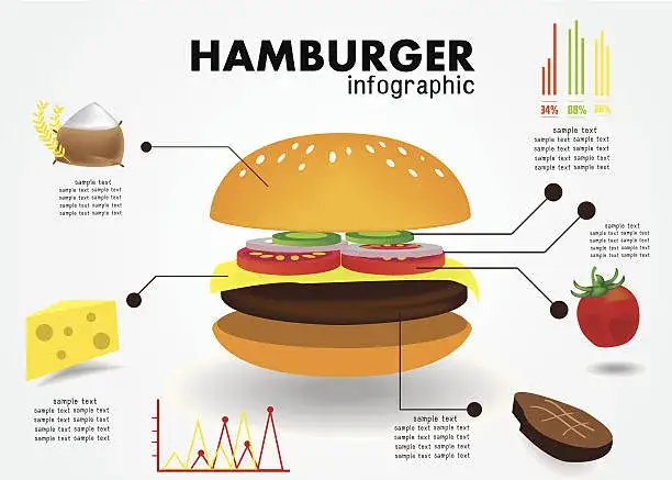 Historia hamburgera infografika