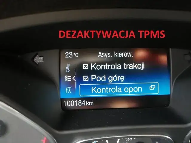 Ford komputer pokładowy menu TPMS