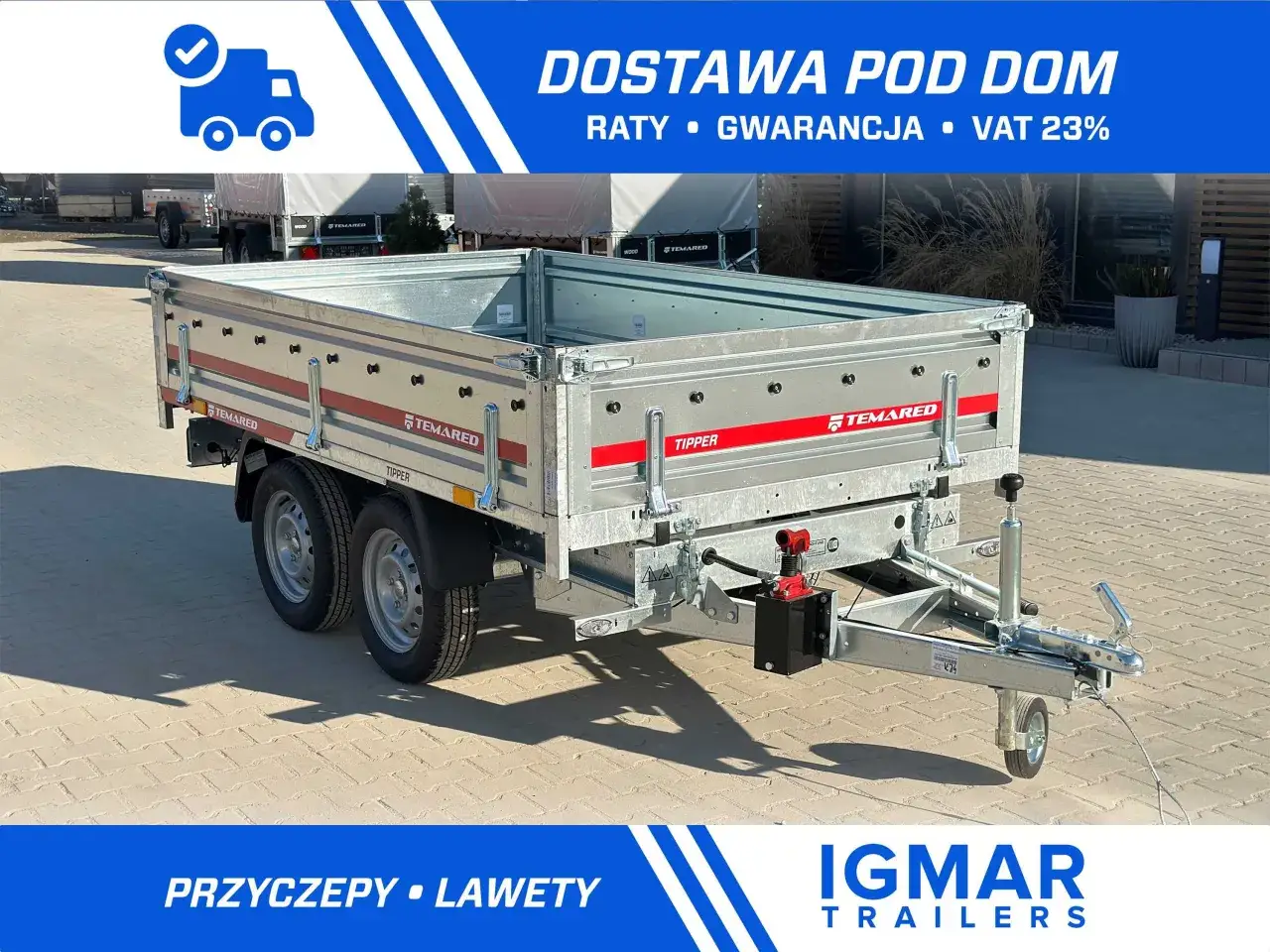 Nowa przyczepa z możliwością dostawy pod dom. Sprawdź, jakich przyczep nie trzeba rejestrować, by cieszyć się transportem.