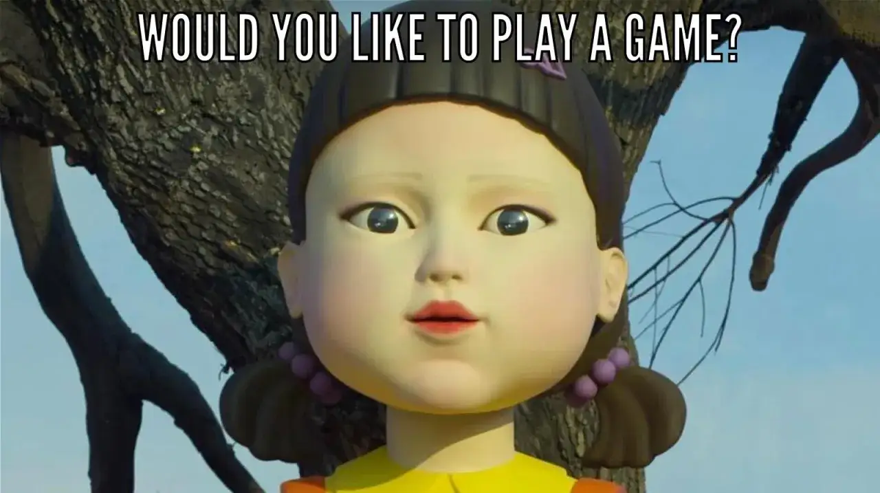 Memy z Squid Game: przerażająca lalka z gry pyta