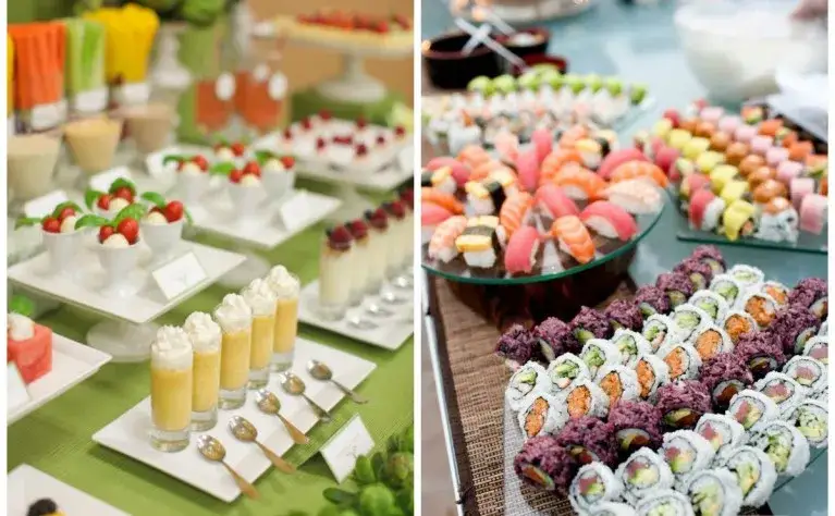 weselny st&oacute;ł wiejski i sushi