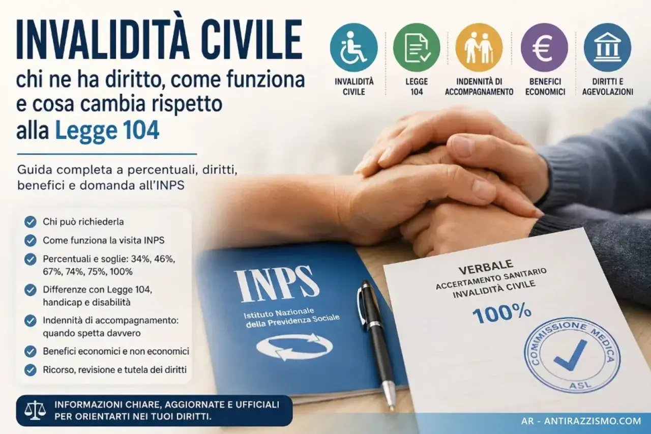 Guida all'invalidità civile, Legge 104 e indennità di accompagnamento dopo i 18 anni. Documenti INPS e verbali medici.
