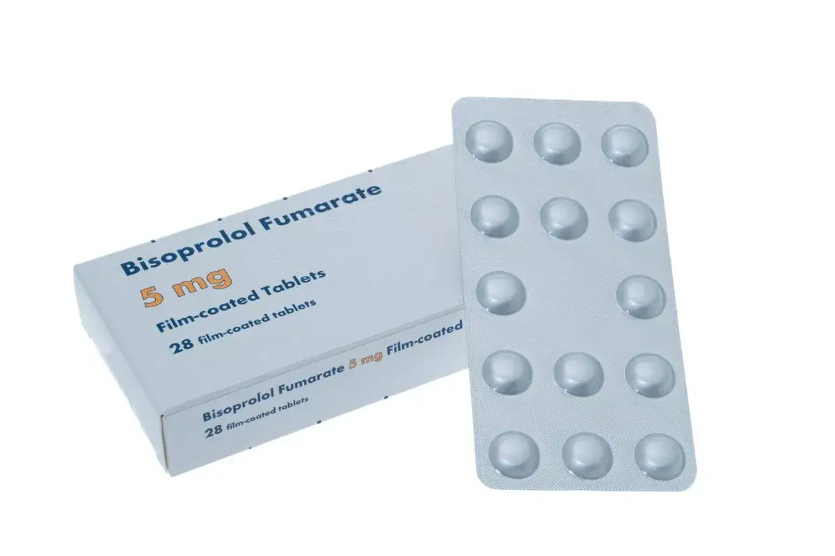 Opakowanie leku Bisoprolol Fumarate 5 mg, znane też jako concor, zawiera 28 tabletek.