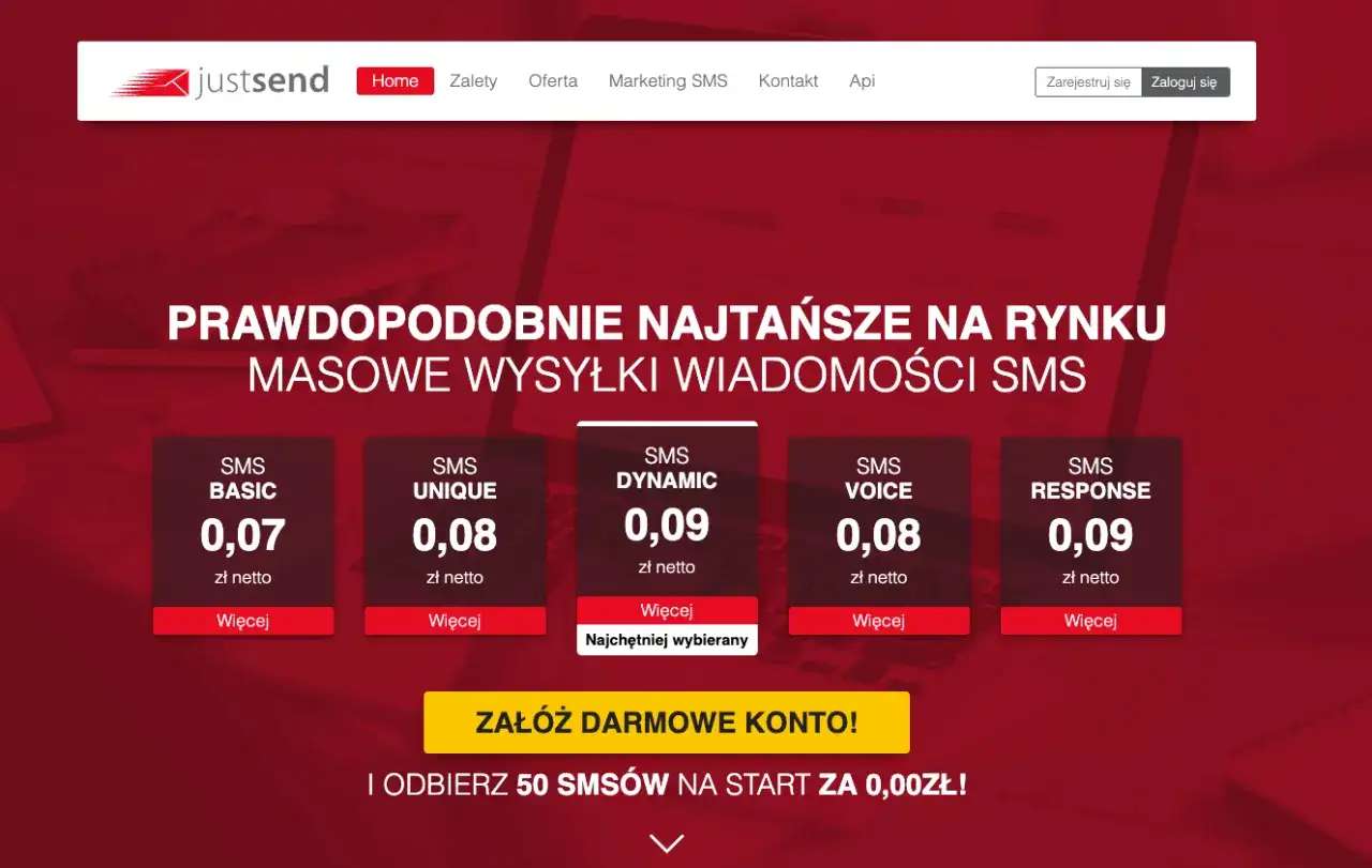 Chcesz wiedzieć, jak wysłać SMS z internetu? Strona justsend oferuje masowe wysyłki SMS w atrakcyjnych cenach. Załóż darmowe konto i odbierz 50 SMSów na start!