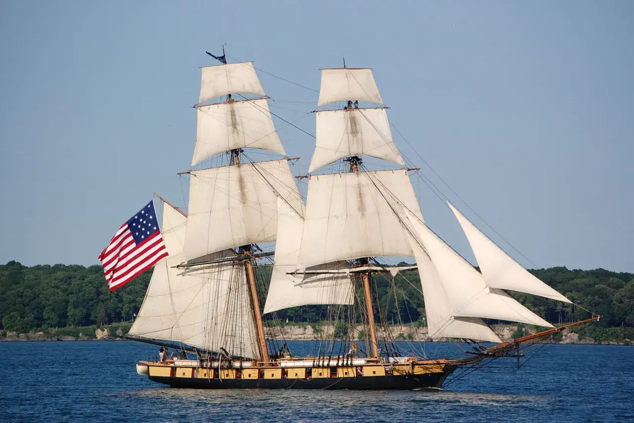 Ein majestätisches Segelschiff, die